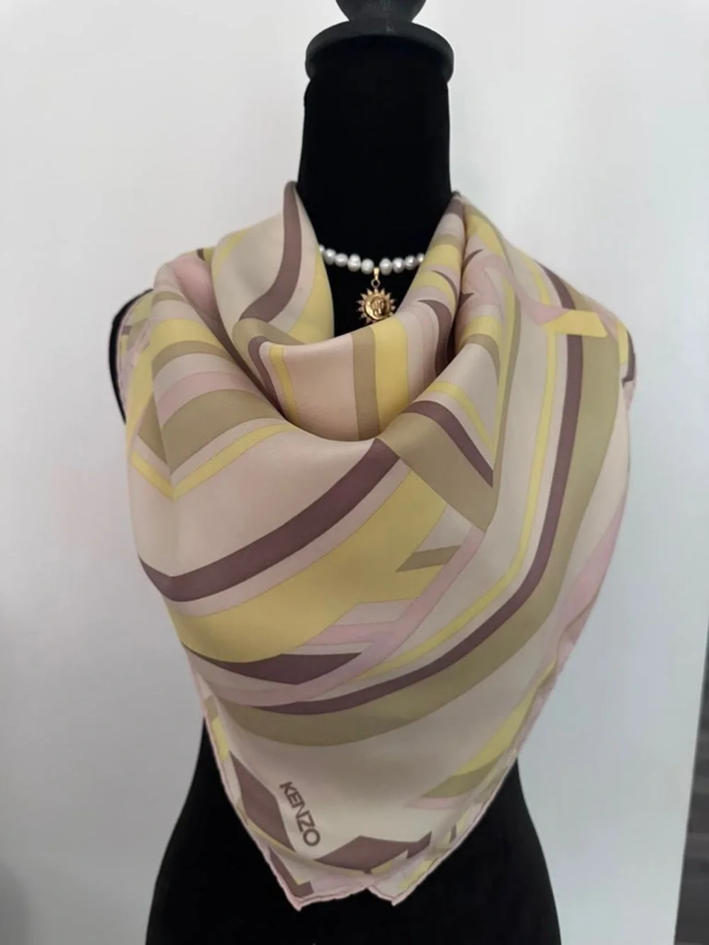 Kenzo Silk Scarf Multicolor Scarf Made in Italy